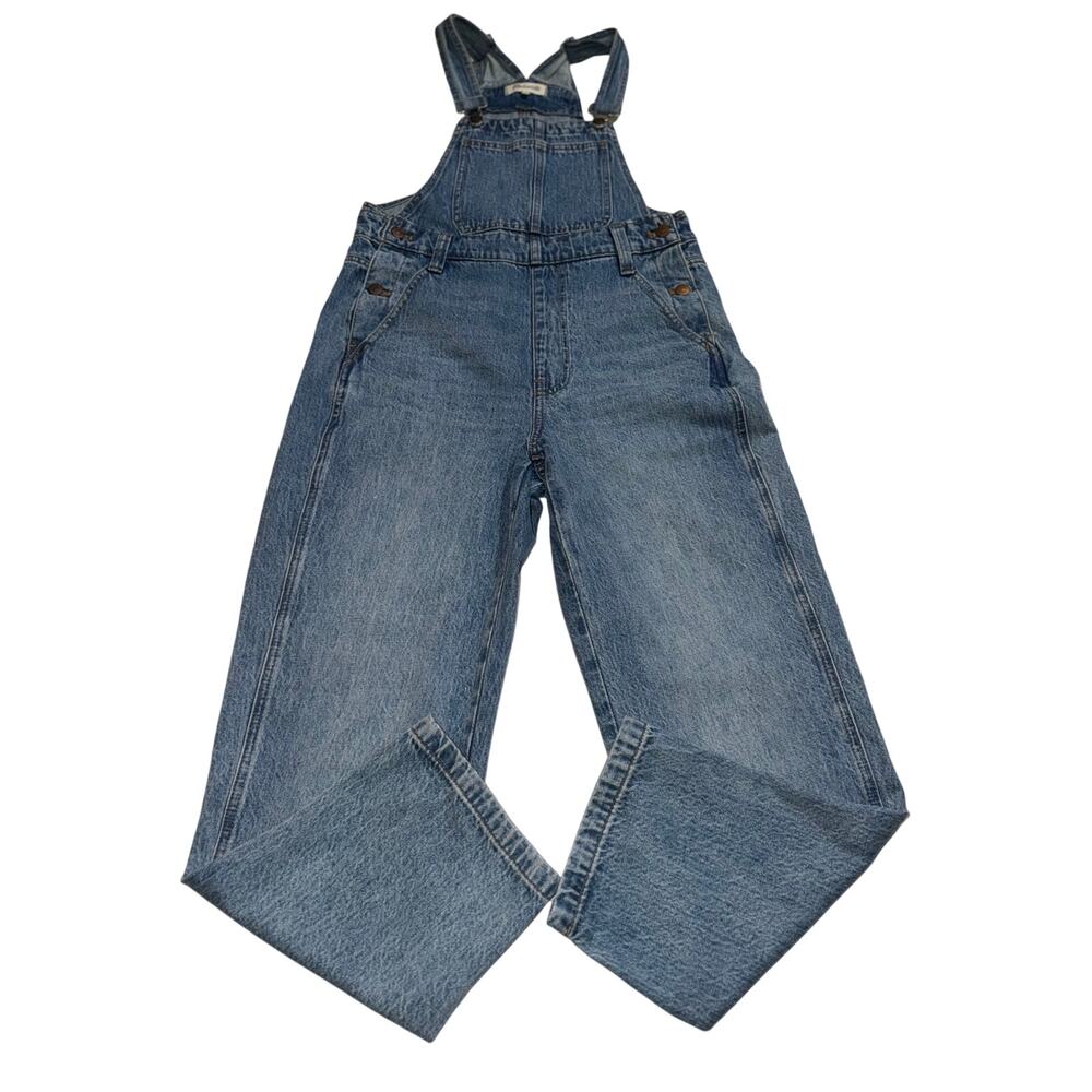 Madewell women’s blue jeans overalls